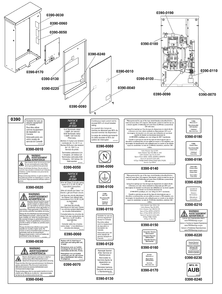 Decals Group - Ats Warning Diagram and Parts List for 071230-00  Briggs and Stratton Generator